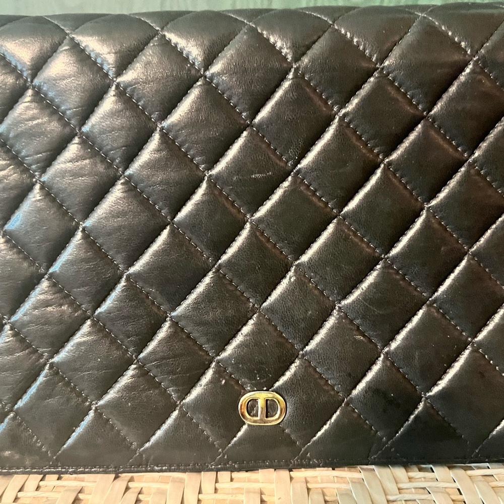 Vintage Jay Herbert Navy Leather Quilted Bag. So soft!!